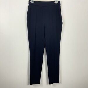 THE FOLD Navy Blue Tailored Crepe Slim Leg Ankle Pants Women's US 4 UK 8